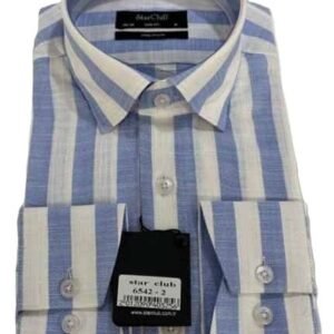 Chemise Star Club Slim Fit Rayée Bleu & Blanc