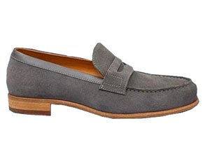 Mocassins Daim Gris - Penny Loafers Élégants en Suède