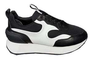 Basket Rétro-Running Noir & Blanc | Confort & Style