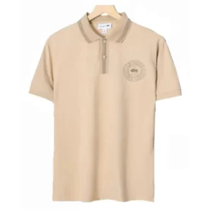 Polo Homme Luxe Beige – Élégance Classique Premium