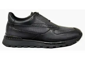 Sneakers Berluti Homme en Cuir Noir – Élégance Sport Chic